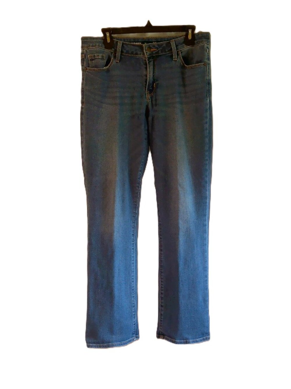Old Navy Mid-Rise Straight Leg Jeans Women's Size 10 Medium Wash Blue Denim